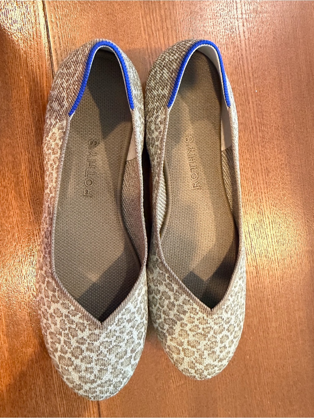 Rothy's Beige Cheetah Print Flats